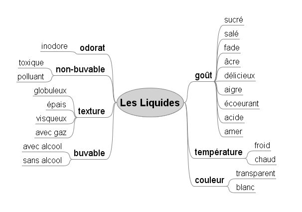 carte heuristique liquides